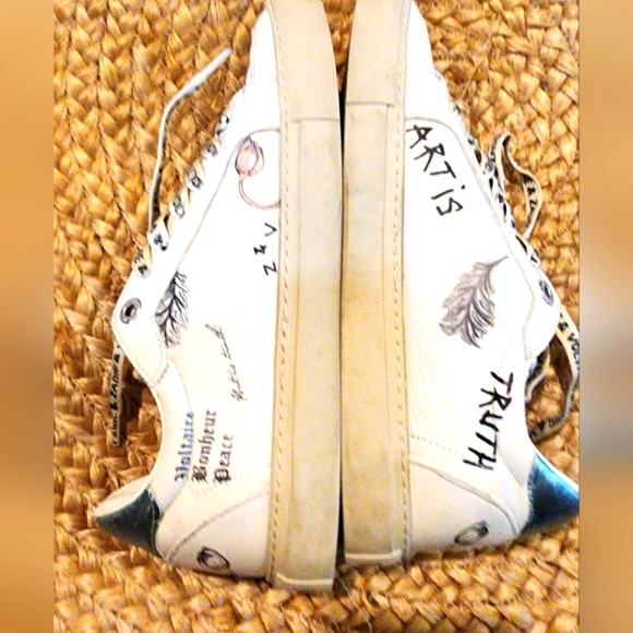 Zadig & Voltaire Women's LA Flash Art Print Low Top Sneakers Size 39 US 8 - Picture 4 of 8